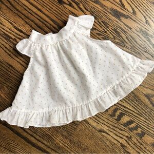 Ruffled Swing Top with Floral Print